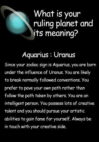 Aquarius Ruling Planet – Uranus and Saturn | Astrology aquarius ...