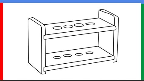 How to draw a Test Tube Rack step by step for beginners - YouTube