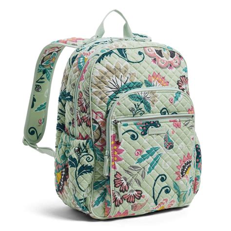 Vera Bradley Signature Cotton Campus, Mint Flowers