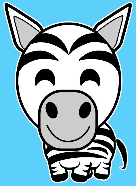 How to Draw a Cartoon Zebra with Easy Steps Lesson for Kids – How to Draw Step by Step Drawing ...