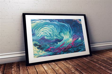 Wave and Crest Digital Print Wall Printable Landscape - Etsy