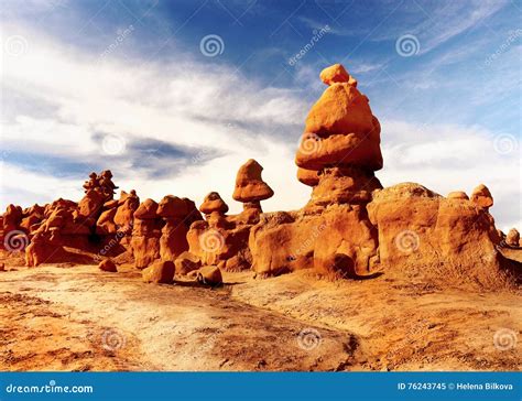 Goblin Valley Rocks, State Park Utah Stock Image - Image of amazing, rock: 76243745