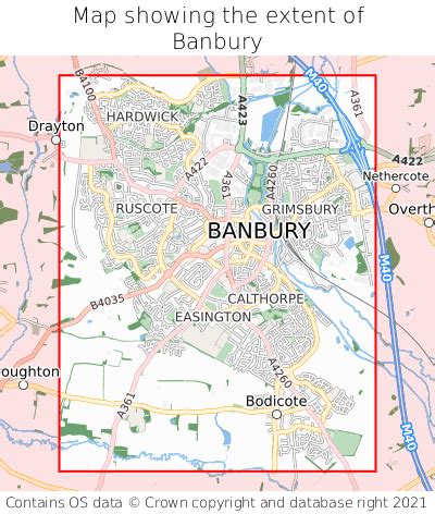 Street Map Of Banbury - Middle East Map