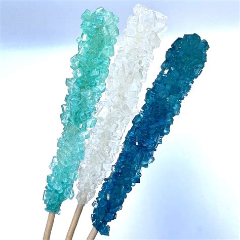 Buy Classic Rock Candy Sticks, Sugar Rock Crystal Lollipops, Individually Wrapped (Frozen Ice ...