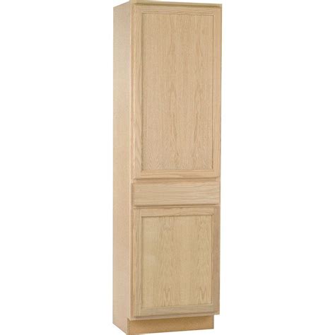 Unfinished Assembled 24 x 84 x 18 in. Pantry/Utility Kitchen Cabinet in Oak-UCDR2484OHD - The ...