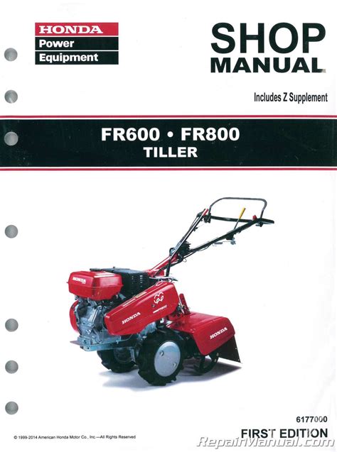 Honda FR600 FR800 Tiller Shop Manual