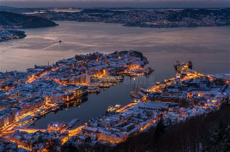 Winter in Bergen, Norway stock photo. Image of norwegian - 51667840