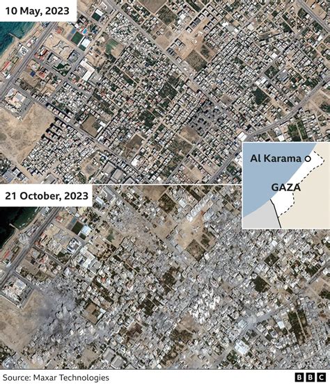 Gaza before and after: Satellite images show destruction