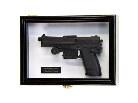 Single Pistol Handgun Display Case Wall Mount Cabinet