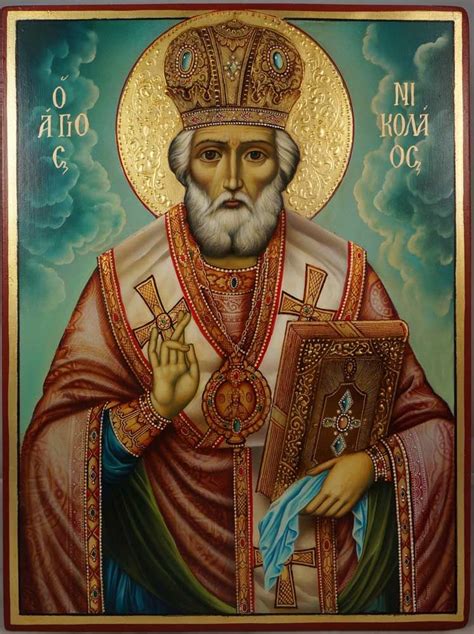 St Nicholas (decorated halo) | Icons | Ikon