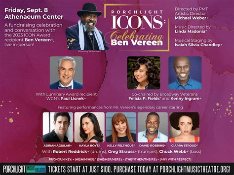 Porchlight ICONS: Celebrating Ben Vereen | Porchlight Music Theatre