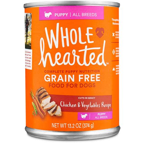 WholeHearted Puppy Food - Grain Free Chicken & Vegetables Canned Cuts in Gravy | Petco