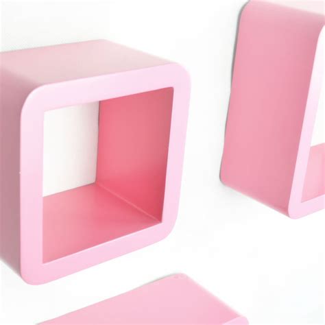 Cube Wall Shelves MDF Set of 3 pcs of shelf round corner floating decoration | eBay