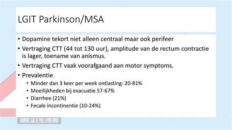 Mictie en Defecatieproblemen bij Morbus Parkinson en MSA - ppt download