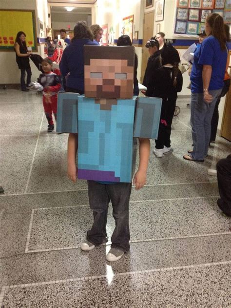 Here's the Herobrine (Minecraft) costume I made for my son. Easiest costume ever | Minecraft ...