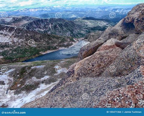 View from the Summit of Mount Evans Stock Photo - Image of mountains ...