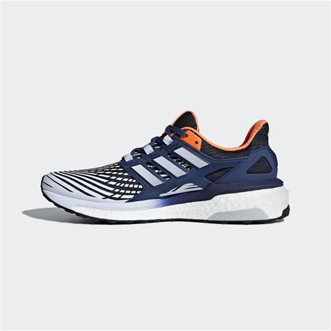 Adidas Womens Energy Boost Running Shoes - Blue/Orange - Tennisnuts.com