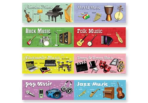 MUSIC GENRES WALL BORDER Music in Motion | Music genres, Genre posters, Teaching music