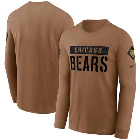 Chicago Bears Brown Nike 2023 Salute To Service Long Sleeve T-Shirt