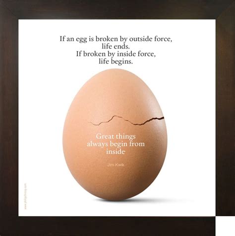 IT ALL BEGINS INSIDE "If an egg is broken by... - A-MUSED | Life quotes deep, Motivational ...