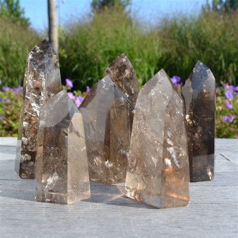 Smoky Quartz Crystal Towers | Smoky quartz crystal, Quartz crystal, Crystals and gemstones