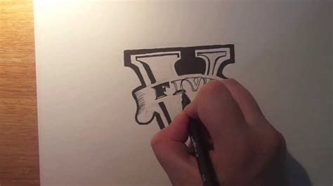 Grand Theft Auto V Logo Drawing - YouTube