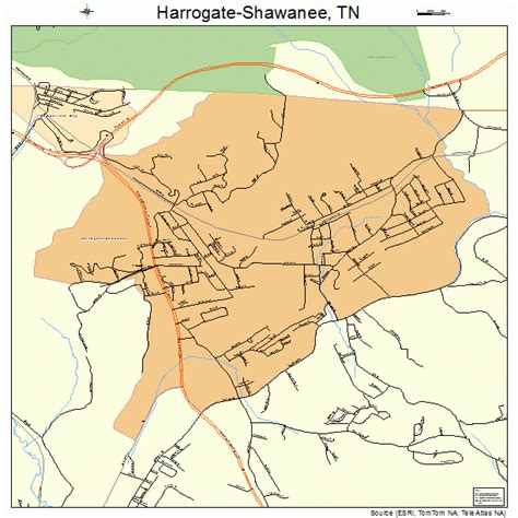 Harrogate-Shawanee Tennessee Street Map 4732650