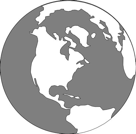 Globe World Grey · Free vector graphic on Pixabay