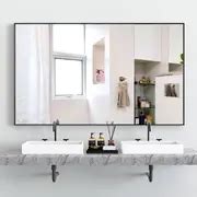 Oversized Modern Rectangle Bathroom Mirror Black Frame - Temu