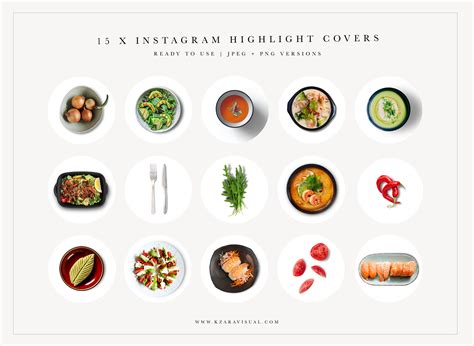 Instagram Highlight Covers #64, Food Instagram icons, Photo Highlights – Crella