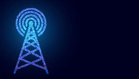 Free Vector | Digital mobile telecommunication tower network connection background