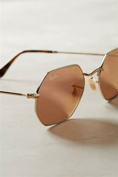 Ray-Ban Hexagonal Mirrored Sunglasses | Anthropologie