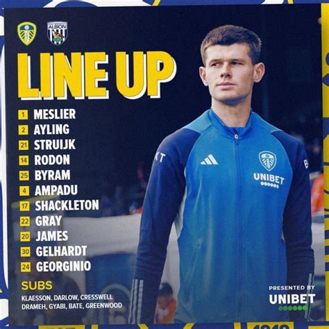 Lineup today vs West Brom : r/LeedsUnited