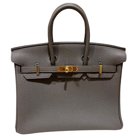 Acapulco Hermès HERMES BIRKIN BAG 25 Grey Leather ref.767315 - Joli Closet