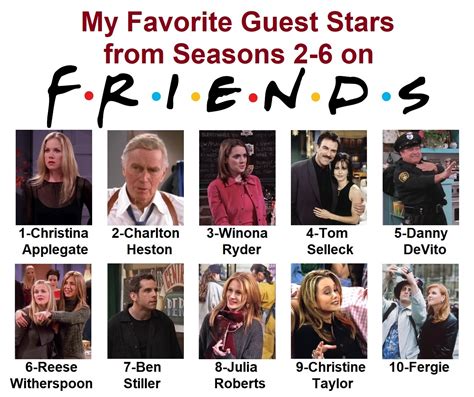 My Fave Guest Stars on Friends Seasons 2-6 by ToddTorpor on DeviantArt