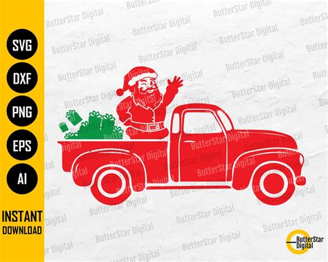 Santa Truck SVG Cute Funny Christmas SVG Santa Claus - Etsy