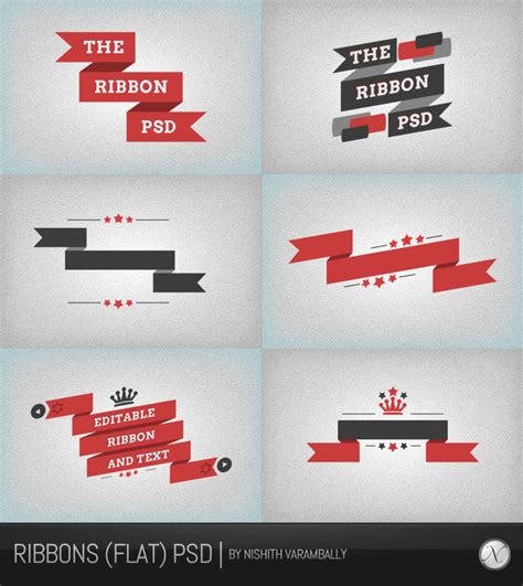 Ribbon PSD Vector Files | PSDDude