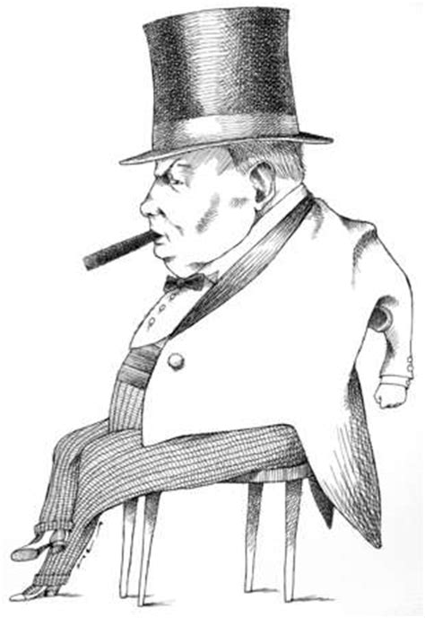 Stock Illustration - Illustration of Winston Churchill smoking cigar