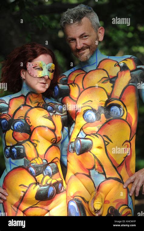 NEW YORK, NY - JULY 22: Bodypainting Day NYC at Washington Square Park ...