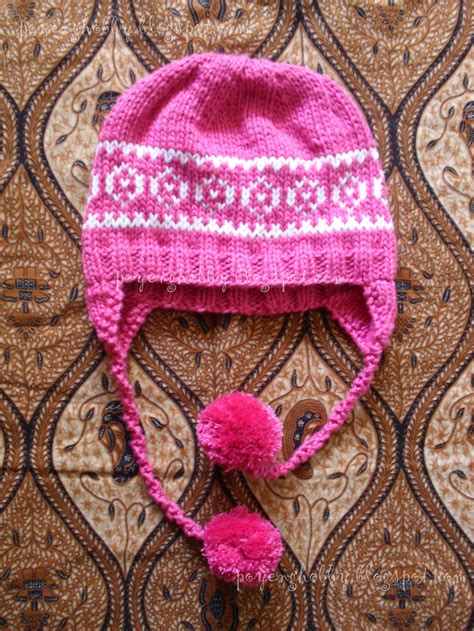 Ajeng Belajar Merajut: Knitting with Ajeng: Little Diamond Earflap Hat Pattern