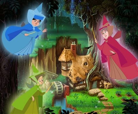 Fauna, Flora and Merryweather ~ Cartoon Image