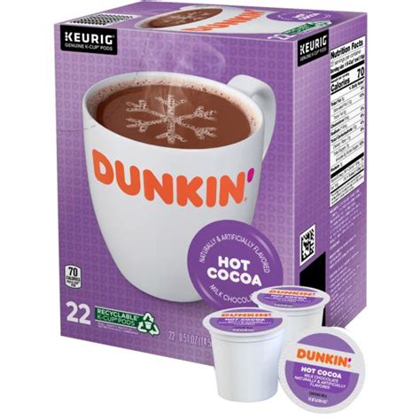 Dunkin' Donuts Milk Chocolate Single-Serve Hot Cocoa K-Cup, 0.51 Oz ...