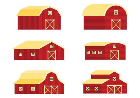 Red Barn Vector Icons 157988 Vector Art at Vecteezy