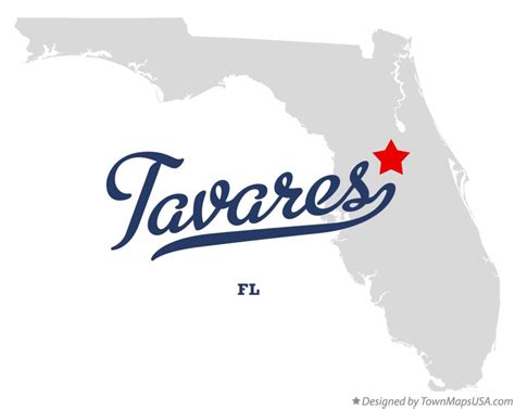 Map of Tavares, FL, Florida