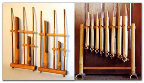 The Angklung is a musical instrument made of two bamboo tubes attached to a bamboo frame. The ...