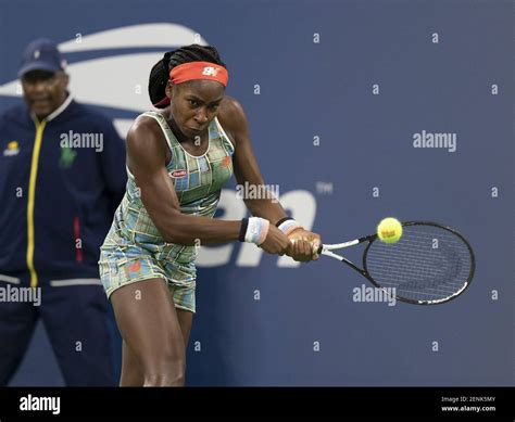 Cori Coco Gauff (USA) in action during round 2 of US Open Championships ...