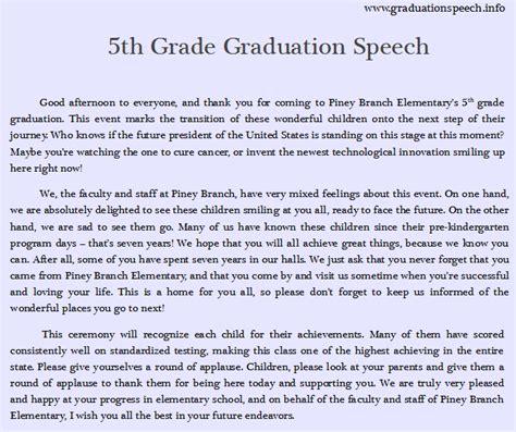 8th Grade Graduation Speech | Writing Tips