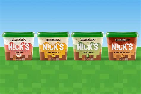 Nick's and Minecraft create a series of flavors of healthy ice cream