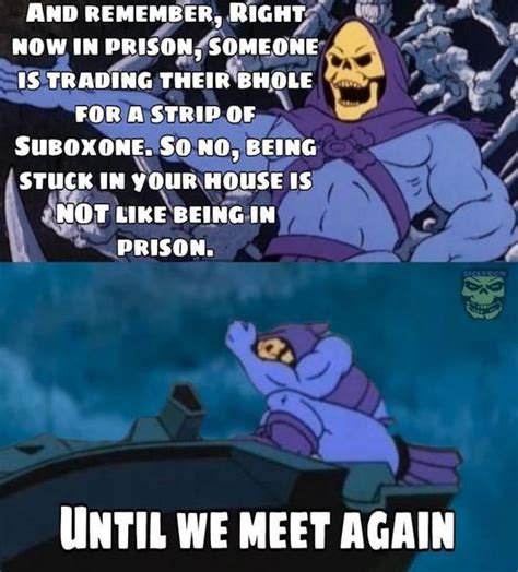 Being Stuck in Your House Is Not Like Being in Prison | Skeletor Facts | Know Your Meme