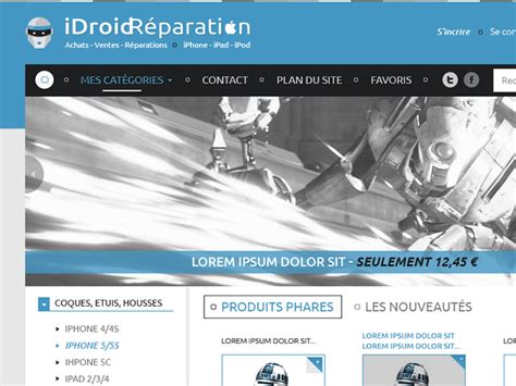 IDroid Réparation #e-commerce Templates psd free download